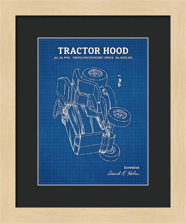 Tractor Hood Blueprint Patent Usd329242s