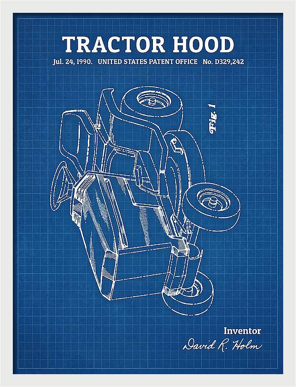 Tractor Hood Blueprint Patent Usd329242s