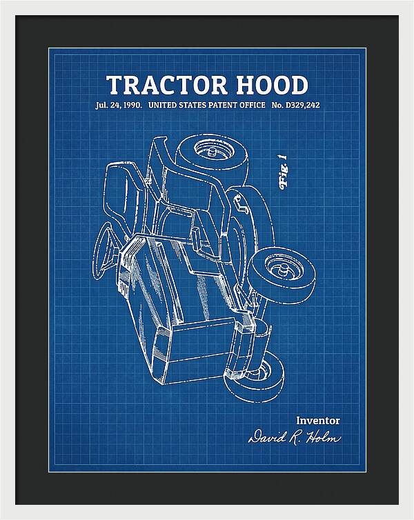 Tractor Hood Blueprint Patent Usd329242s