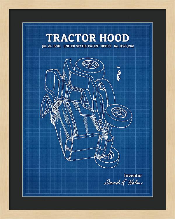 Tractor Hood Blueprint Patent Usd329242s