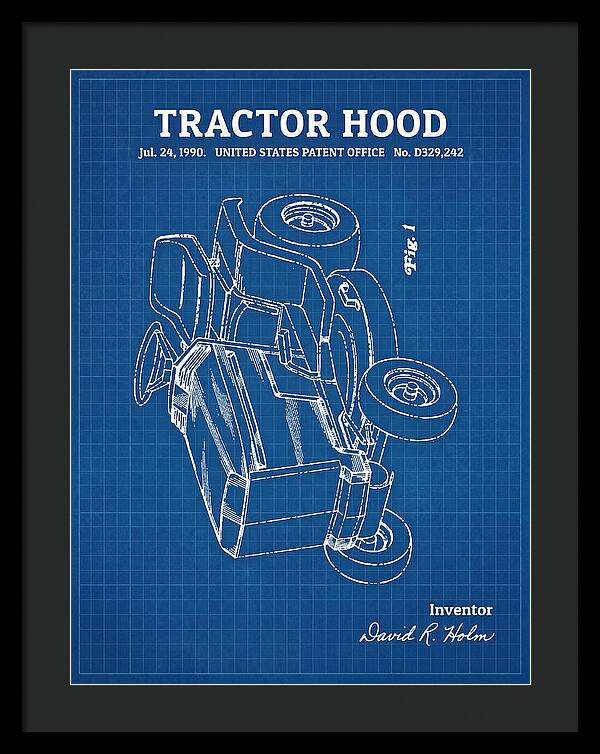 Tractor Hood Blueprint Patent Usd329242s