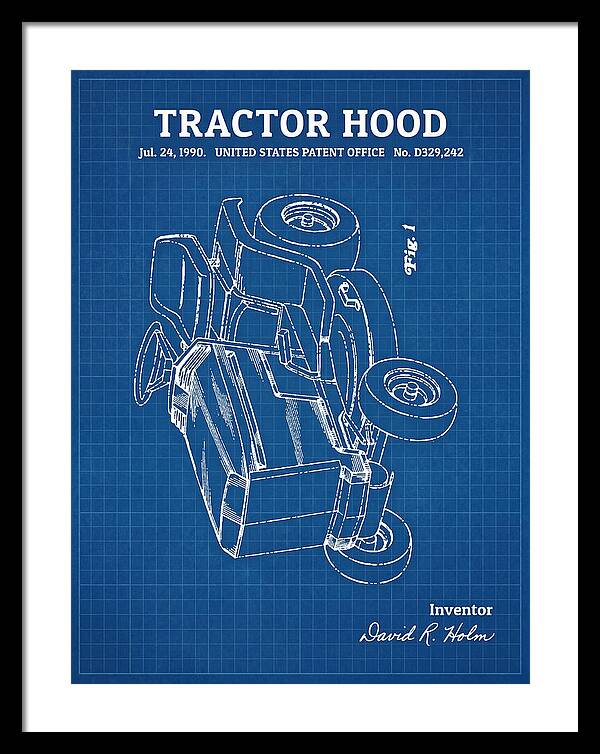 Tractor Hood Blueprint Patent Usd329242s
