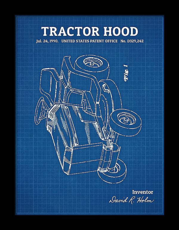 Tractor Hood Blueprint Patent Usd329242s