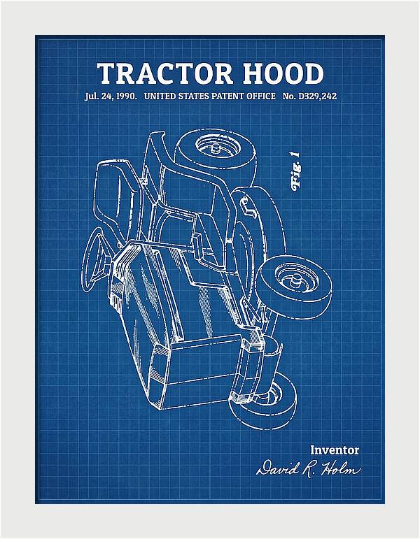 Tractor Hood Blueprint Patent Usd329242s