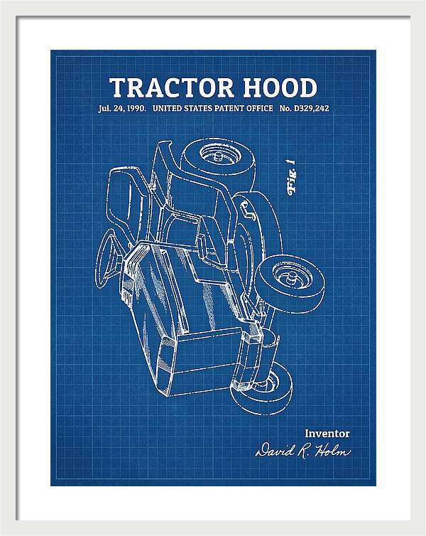 Tractor Hood Blueprint Patent Usd329242s