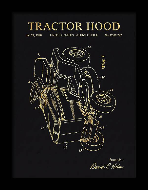 Tractor Hood Gold Patent Usd329242s