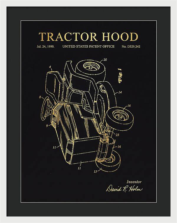 Tractor Hood Gold Patent Usd329242s