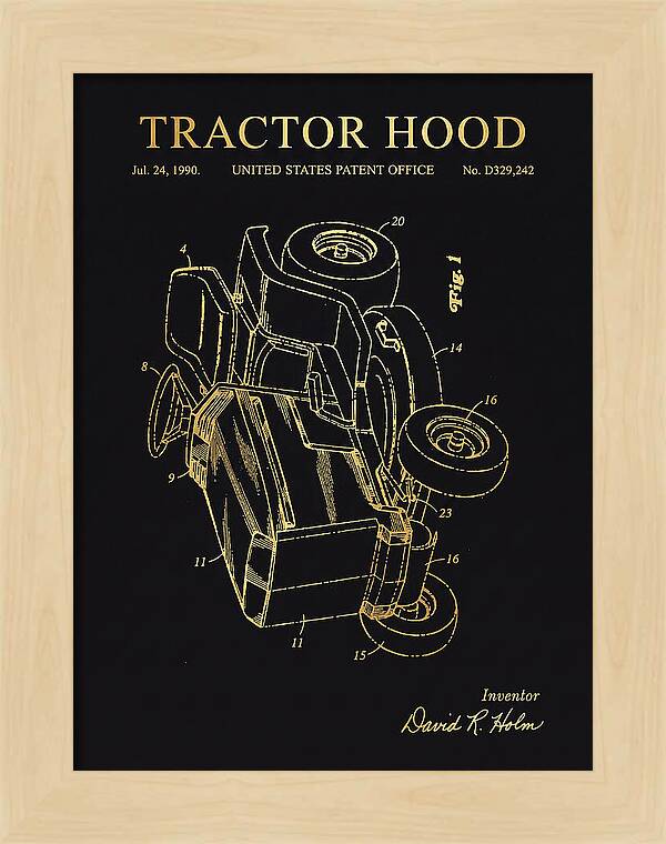 Tractor Hood Gold Patent Usd329242s
