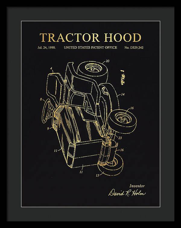 Tractor Hood Gold Patent Usd329242s