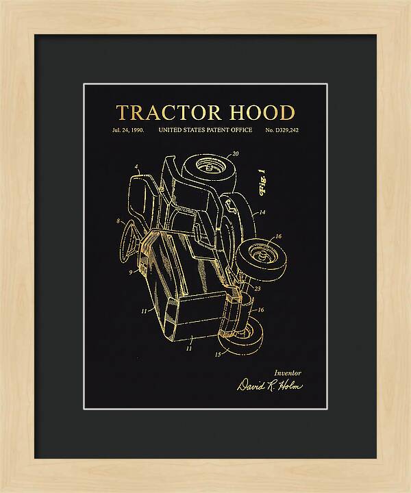 Tractor Hood Gold Patent Usd329242s