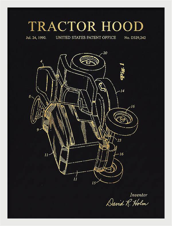 Tractor Hood Gold Patent Usd329242s