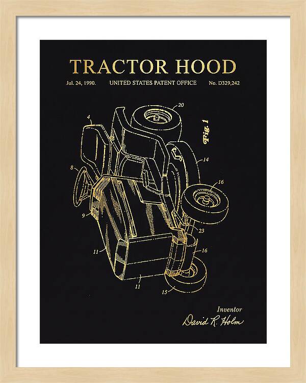Tractor Hood Gold Patent Usd329242s