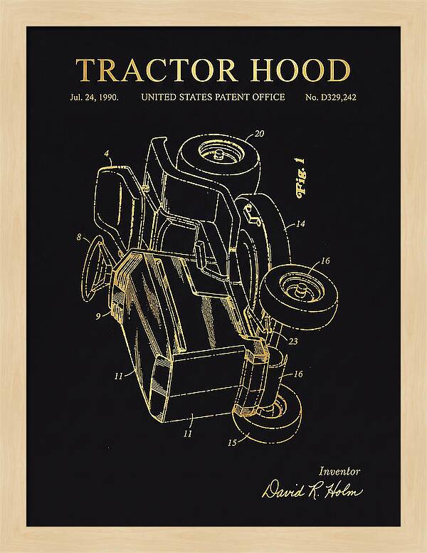 Tractor Hood Gold Patent Usd329242s