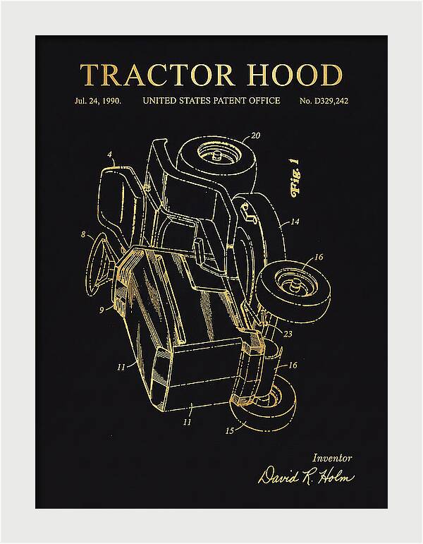 Tractor Hood Gold Patent Usd329242s