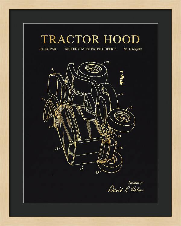 Tractor Hood Gold Patent Usd329242s