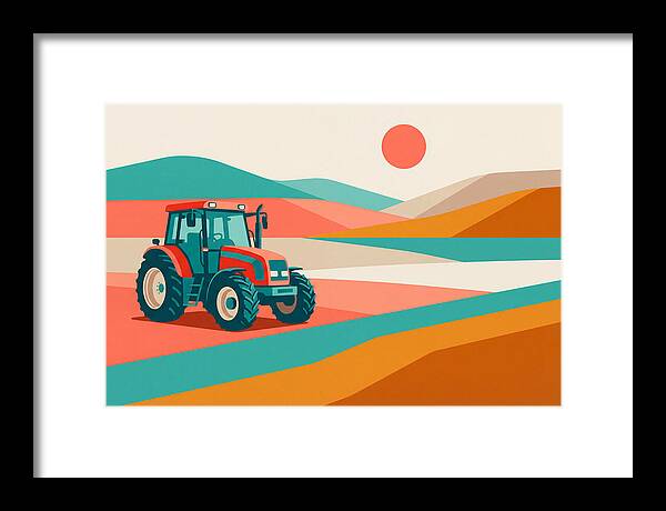 Tractor In Vibrant Landscape