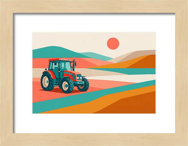 Tractor In Vibrant Landscape