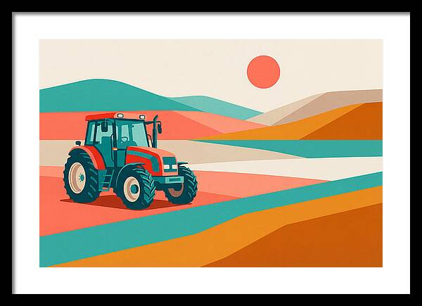 Tractor In Vibrant Landscape