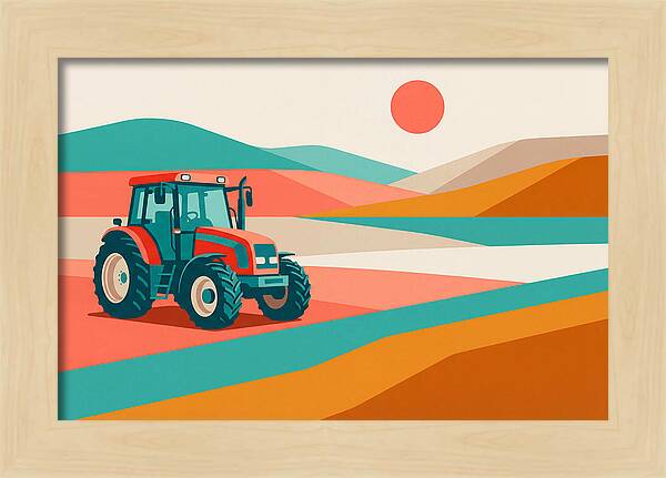 Tractor In Vibrant Landscape