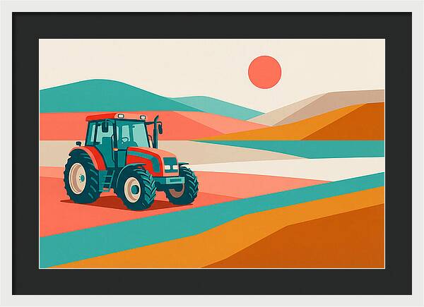 Tractor In Vibrant Landscape