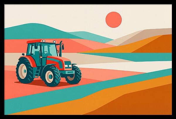 Tractor In Vibrant Landscape