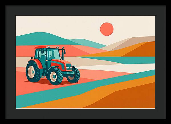 Tractor In Vibrant Landscape