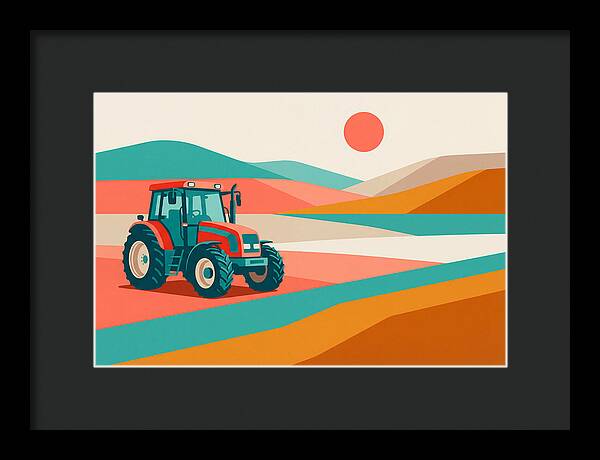 Tractor In Vibrant Landscape