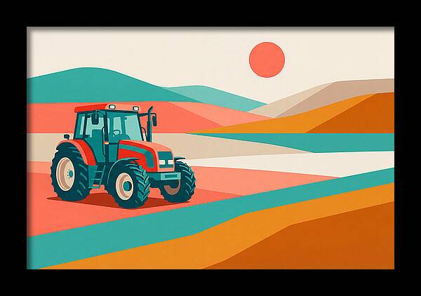 Tractor In Vibrant Landscape