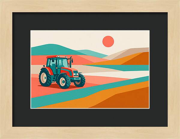 Tractor In Vibrant Landscape