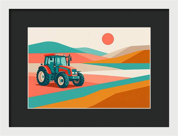 Tractor In Vibrant Landscape