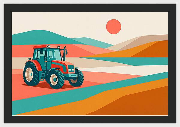 Tractor In Vibrant Landscape