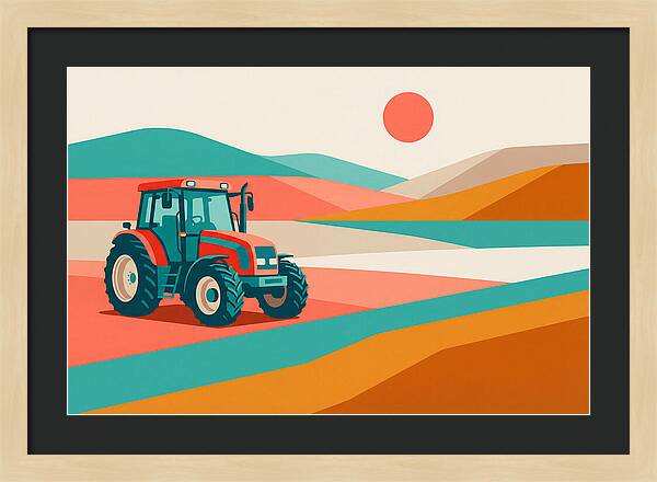 Tractor In Vibrant Landscape