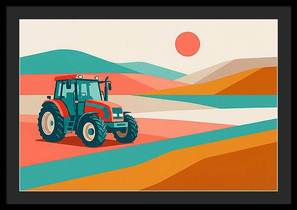Tractor In Vibrant Landscape