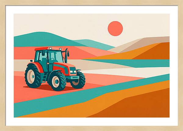 Tractor In Vibrant Landscape