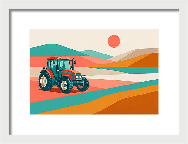 Tractor In Vibrant Landscape