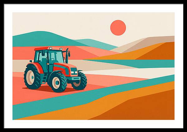 Tractor In Vibrant Landscape