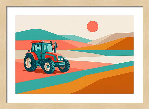 Tractor In Vibrant Landscape