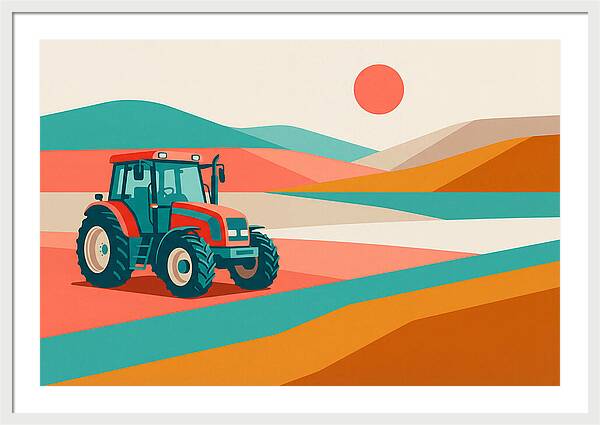 Tractor In Vibrant Landscape