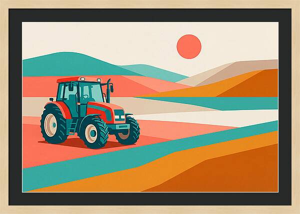 Tractor In Vibrant Landscape