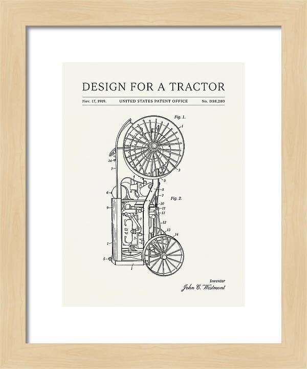 Tractor Minimalist Patent Usd58280s