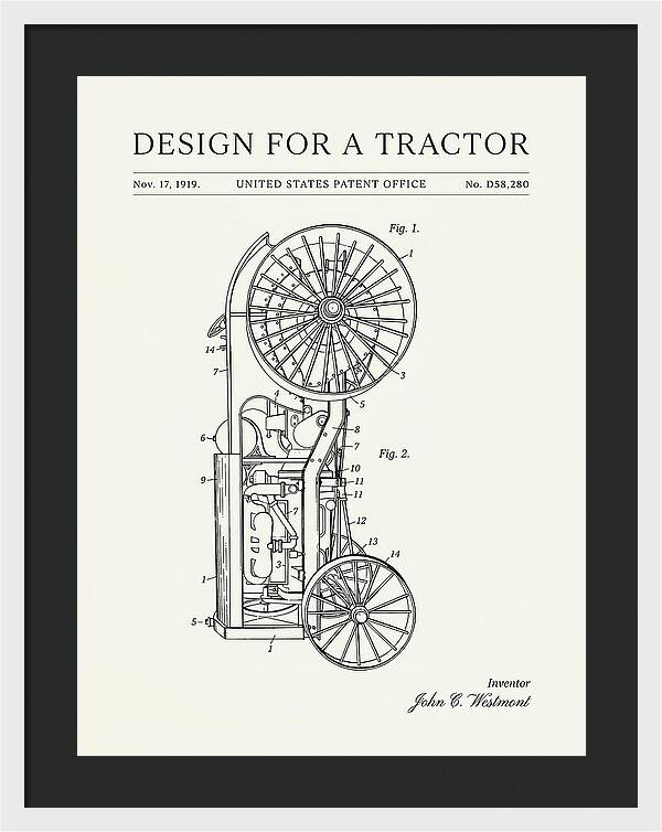 Tractor Minimalist Patent Usd58280s