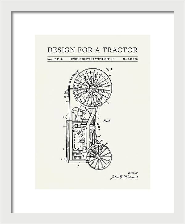 Tractor Minimalist Patent Usd58280s