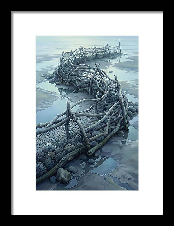 Traditional Fishing Weir At Low Tide