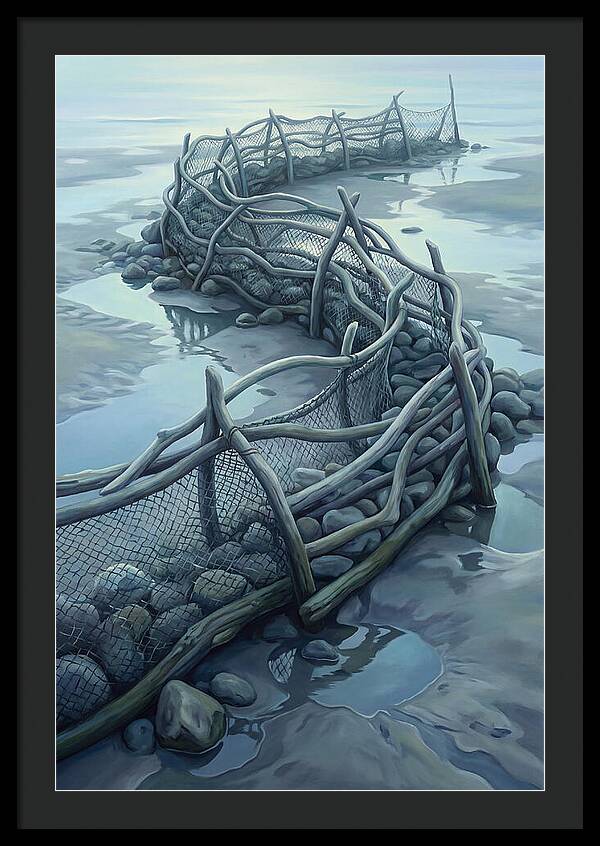 Traditional Fishing Weir At Low Tide