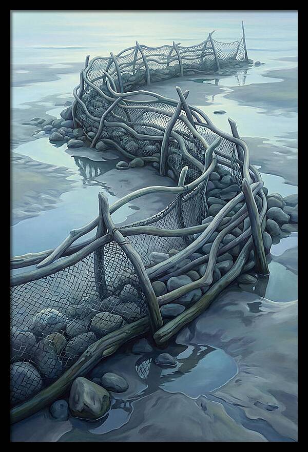 Traditional Fishing Weir At Low Tide