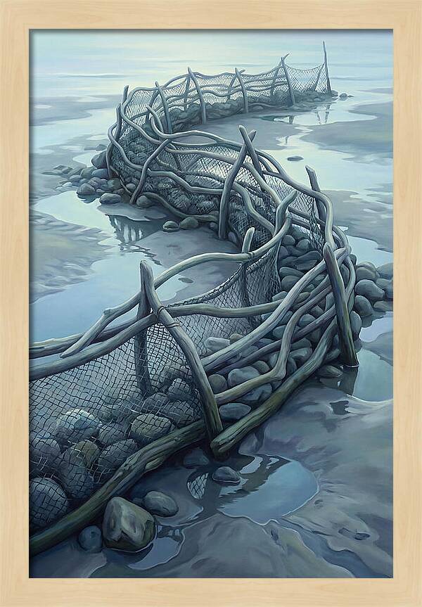 Traditional Fishing Weir At Low Tide