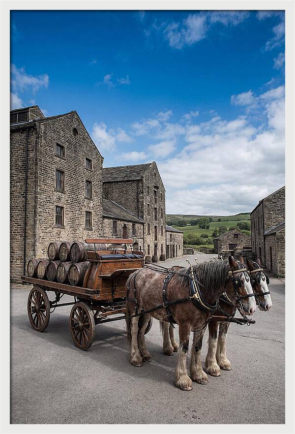 Traditional Horse Drawn Dray Wagon