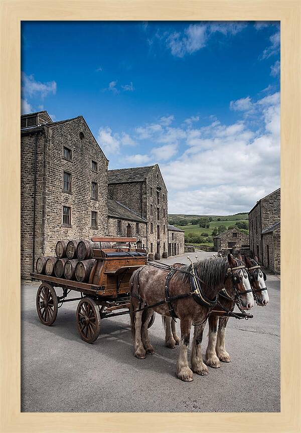 Traditional Horse Drawn Dray Wagon