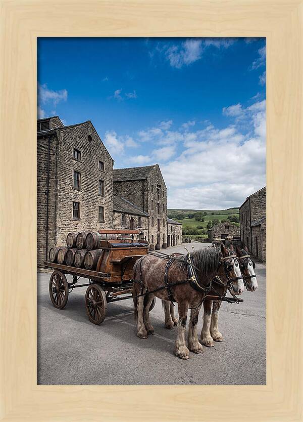 Traditional Horse Drawn Dray Wagon