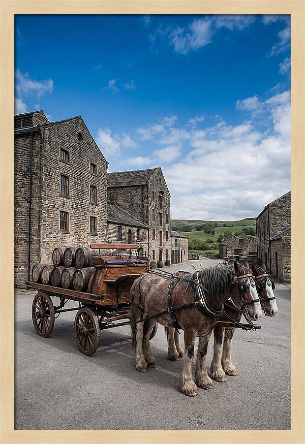 Traditional Horse Drawn Dray Wagon